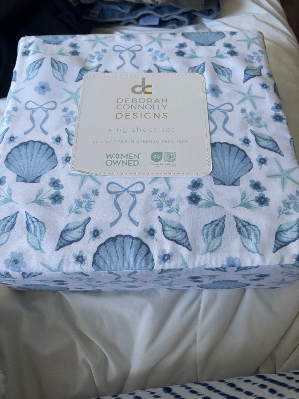 King Sheet Set in Light Blue Floral